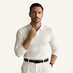 Aventri Men’s Long-Sleeve Ribbed Polo