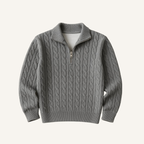 Fontaine Men's High-Neck Half-Zip Sweater