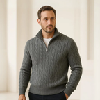Fontaine Men's High-Neck Half-Zip Sweater