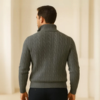 Fontaine Men's High-Neck Half-Zip Sweater