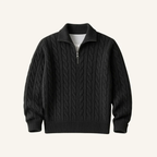 Fontaine Men's High-Neck Half-Zip Sweater