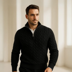 Fontaine Men's High-Neck Half-Zip Sweater