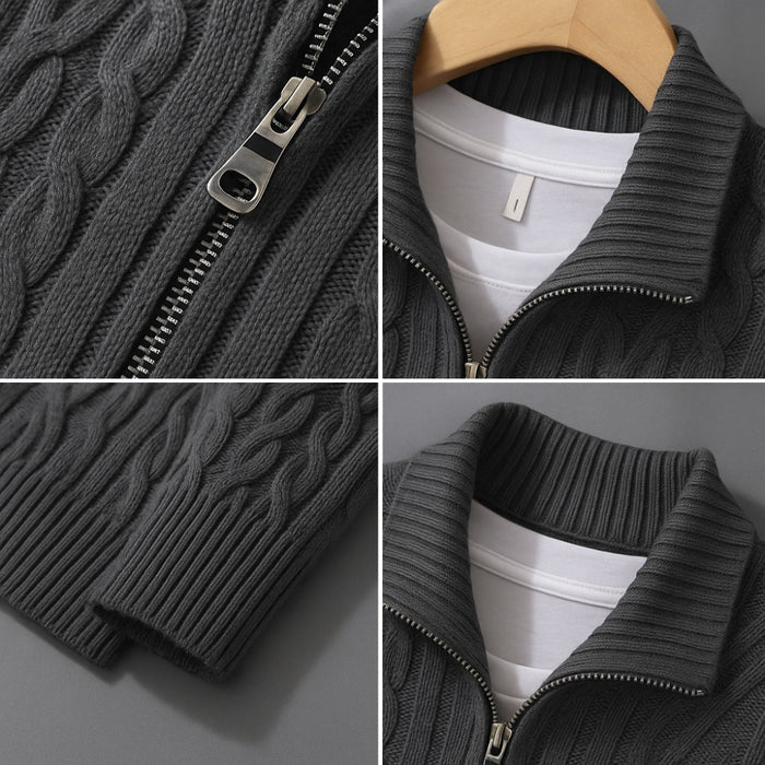 Fontaine Men's High-Neck Half-Zip Sweater