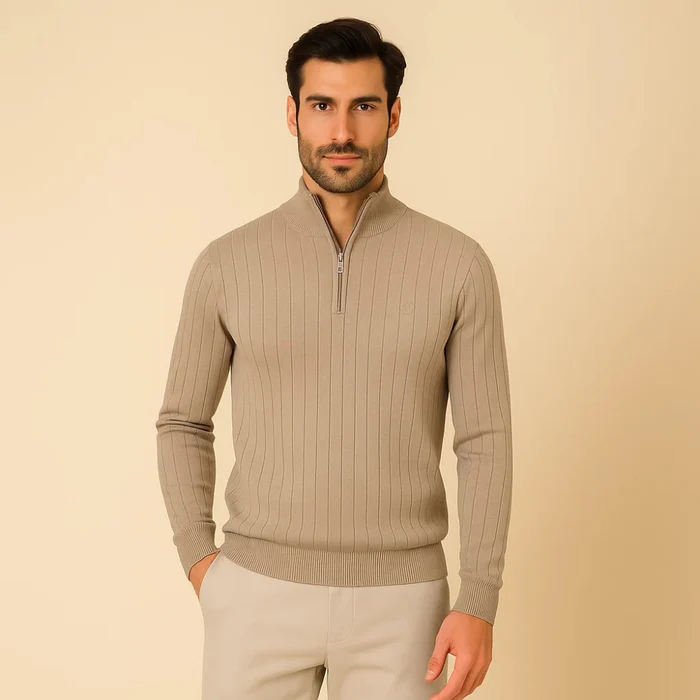 Verri Men's High-Neck Zip Sweater