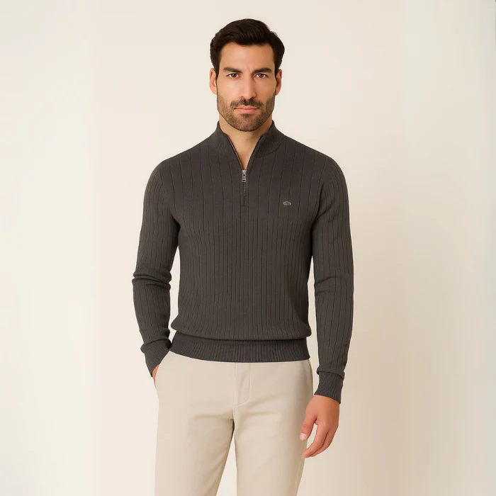 Verri Men's High-Neck Zip Sweater