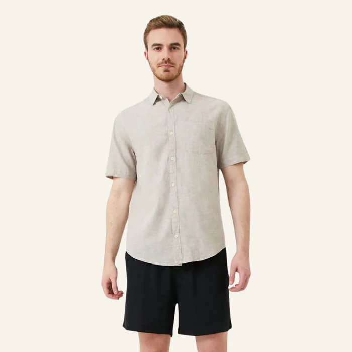 Old Money Milford Men's Linen Shirt by Aventri