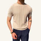 Belgrano Men’s Textured Knit T-Shirt – Old Money