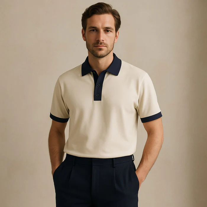 Vittore Men’s Plain Old Money Polo Shirt