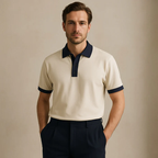 Vittore Men’s Plain Old Money Polo Shirt