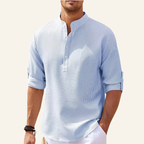 Ascot Men’s Striped Linen Shirt – Old Money