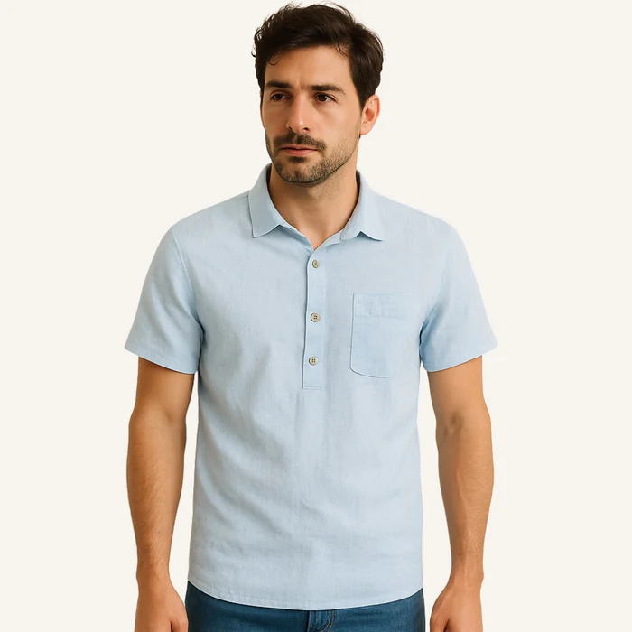 Salerno Men’s Linen Polo Shirt