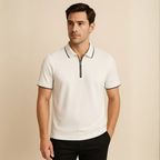 Manttan Old Money Zip Polo Shirt