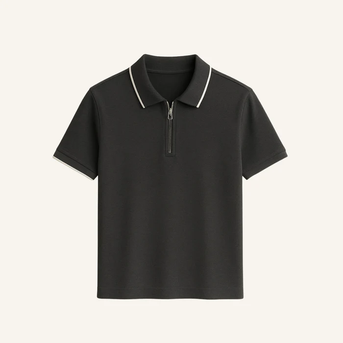Manttan Old Money Zip Polo Shirt