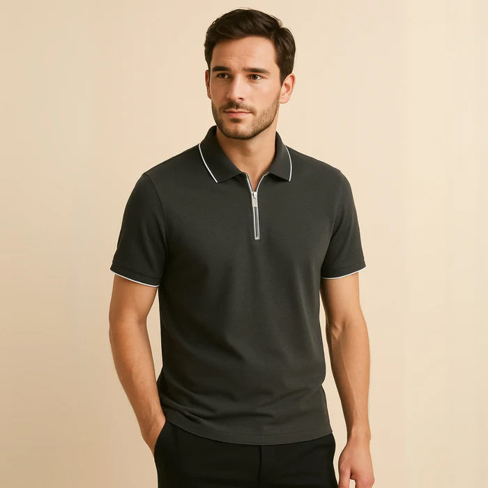 Manttan Old Money Zip Polo Shirt