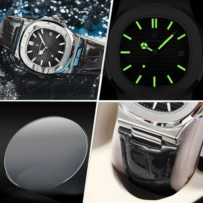 Brown leather Luxe Aventri watch