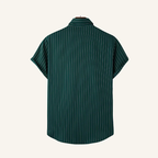 Old Money Verde Nautic Striped Men's Shirt