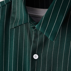 Old Money Verde Nautic Striped Men's Shirt