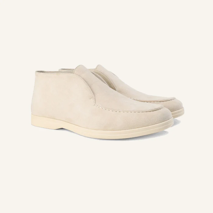 Tuccili Men’s High-Top Suede Loafer Moccasins