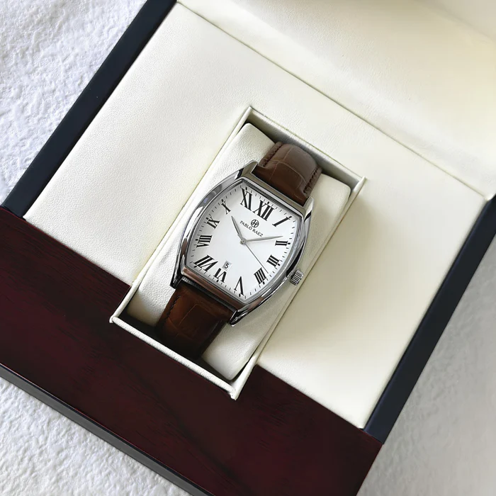 Aventri Raez Tempus Leather Watch