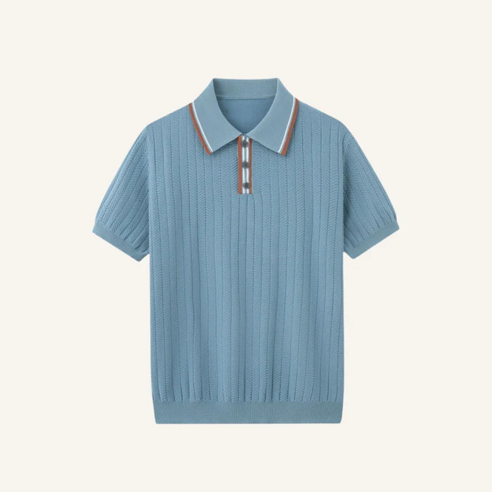 Ribbed Polo Shirt Loreanni
